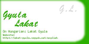 gyula lakat business card